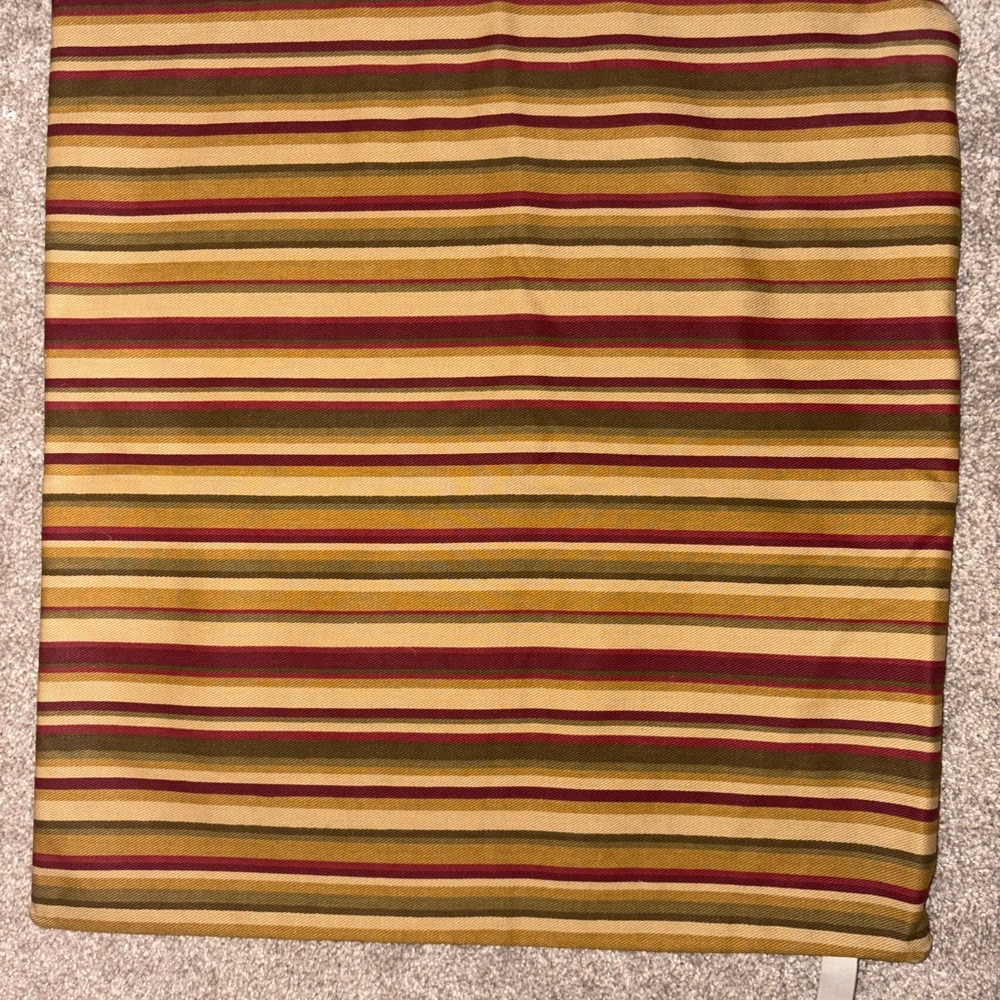 Vintage pillow cover yellow and red stripes